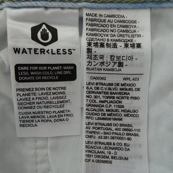 Levi's Relaxed Low Pro Jeans Women's Size 32 Blue Denim Distressed - Picture 9 of 11